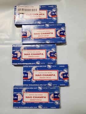 Saibaba 050525555028 Sai Baba Nag Champa Dhoop Sticks Incense 10 Sticks/box - 5 Boxes