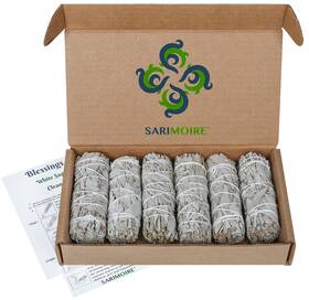 Sarimoire 850000835382 White Sage Smudge Sticks - 6-4 Inch Bundles Perfect Stick Smud