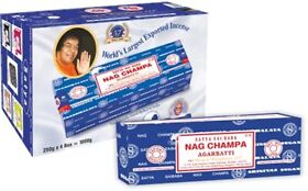 250gms Satya Sai Baba Nag Champa Agarbatti Incense Sticks Box Hand Rolled