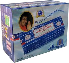 B01mg47jmk Satya Sg Us Sai Baba Nag Champa Incense 1 000 Gram 000g - 4 Packs