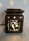 Sc-474 Better Homes Gardens Wax Warmer Lamp Brown Rustic Deer Silhouette