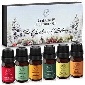 Scent Aura Iv 065025734090 Fragrance Oil Christmas Set Tree Mulled Wine Mint Fireplace Eggnog
