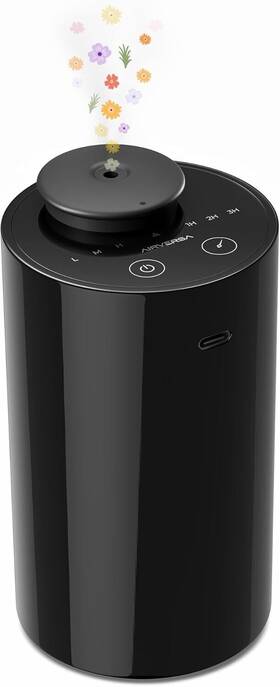 Scenta 705353523717 Essential Oil Aroma Waterless Diffuser Aromatherapy Air Purifier Black
