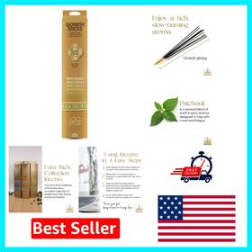 Scented Incense Sticks 078612208817 Extra Rich Patchouli - 100 Non-toxic 10 Inch Slow Burn