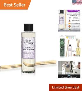 Scented Oil Reed Diffuser 688039989901 4 Oz. Lavender And Sandalwood Refill - Lasting Fragrance Gift Set