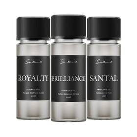 Scentiment 810176962770 Diffuser Oil Sample Set 3 Pack Royalty Brilliance Santal Pineapple Saf