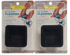 Scentsationals 843283127657 Lot Of 2 Ez Clean Flexdish - Small Square Wax Pops Out New
