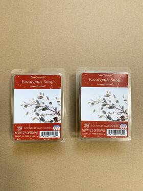 Scentsationals 843283151850 Eucalyptus Snow Brrrrrrrrr Scented Wax Cubes 2.5 Oz. X2