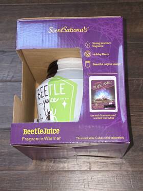 Scentsationals 843283159795 Beetlejuice Glowing Ceramic Fragrance Wax Warmer Halloween Decor