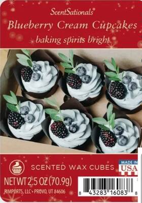 Scentsationals 843283160838 Scented Wax Cubes Blueberry Cream Cupcakes-new In Package