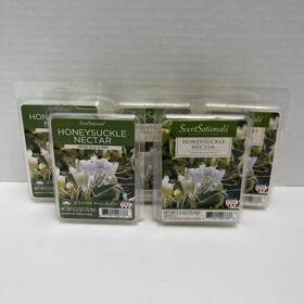 Scentsationals 877991007338 Lot Of 5 Scented Wax Melts Cubes Honeysuckle Nectar 2.5 Oz Each