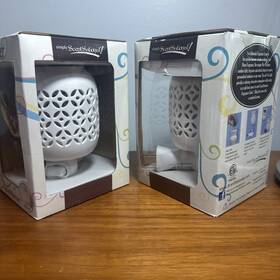 Scentsationals 877991033832 2 Whisper Plug In Accent Wax Warmer White Ceramic Cutout Nib