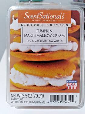Scentsationals 877991052925 4 Packs Pumpkin Marshmallow Cream Scented Wax Cubes 2.5 Oz Each