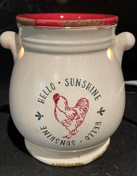 Scentsationals 877991058798 Wax Warmer Full Size Rooster Rustic Farmhouse Hello Sunshine 5.5 Inch