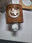Scentsationals Home Fragrance Texas Leather Embossed Plug In Accent Wax Melt