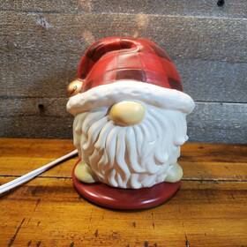 Sc171 Scentsationals Christmas Gnome Santa Wax Warmer Night Light Lamp Red