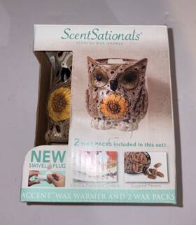 Sp-044 Scentsationals Scent Sationals Plug In Spotted Owl Scented Wax Warmer With Two Packs - New