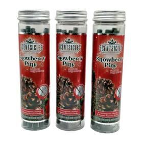 Scentsicles 840347301817 Lot Of 3 Tubes Snowberry Pine Scented Ornaments 6 Count Hooks 18