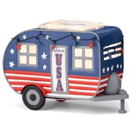 1100-75727 Scentsy Land Of Liberty Camper Trailer Wax Warmer Usa 4th July New In Box