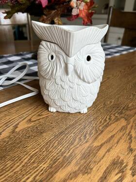 1100-dsw-wh00 Scentsy Whoot Ceramic Owl Premium Full Size Electric Warmer