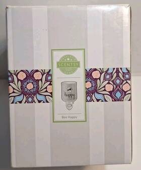 1102-59227 Scentsy Bee Happy Ceramic Mini Plug In Wax Warmer Nightlight New Open Box