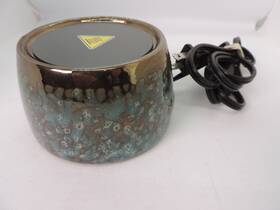 1106-39238 Scentsy Tea Cup Warmer Blue Speckle Heated Coffee Mug Heater