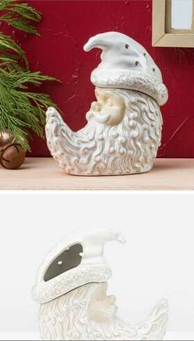 1106-71149 Scentsy Santa Slumber Wax Warmer Christmas Holiday Collection White