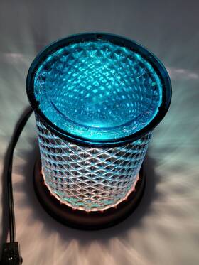 1112-23132 Scentsy Electric Oil/wax Warmer Blue Diamond Lampshade Collection