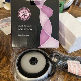 1112-25680 Scentsy Lampshade Collection-silver Frost Base-nib