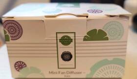 1116-66212 Scentsy Slate Mini Fan Diffuser And Usb Car Office Air Freshener Dark Gray Euc