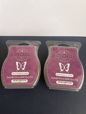 15452 Scentsy Wax Bars Black Raspberry Vanilla Lot Of 2 Brand New