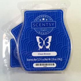 15538 Scentsy Clean Breeze Wickless Candle Tart Warmer Wax 3.2 Oz Bar 3-pack 3