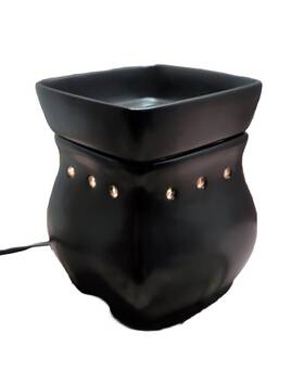 19744 Scentsy Wax Warmer Classic Satin Black Full Size Curve Euc