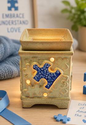 Scentsy 19754 Authentic Piece By Autism Speaks Full Size Wax Warmer Tested