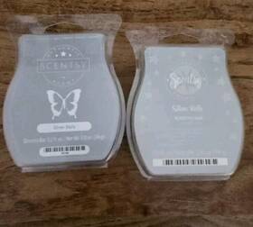 2-nos Scentsy Retired Inch Silver Bells Scented Wax Warmer Bars-set Of