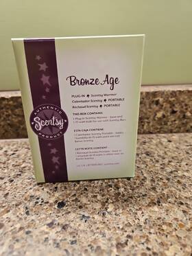 23207 Scentsy Plug In Bronze Age Nightlight Wall Wax Warmer Boxed Nib New