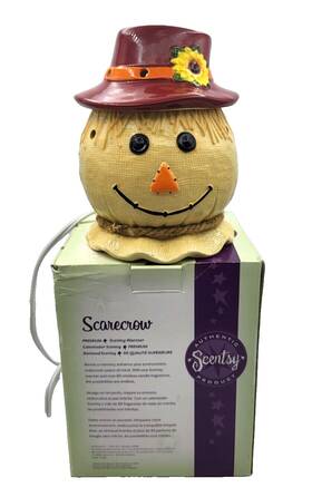25161 Scentsy Scarecrow Premium Wax Warmer With Bulb Halloween Autumn Retired