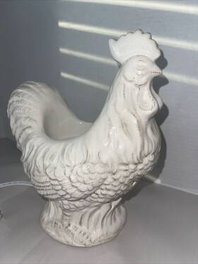 26931 Scentsy Chantecler Wax Warmer White Rooster Chicken French Country Missing Dish