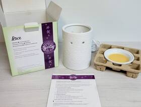 26972 Scentsy Matte White Inch Lace Crochet Full-size Wax Warmer Night Light Retired Rare