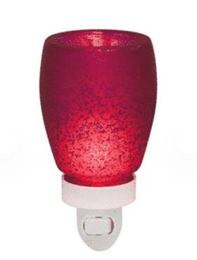 29882 Scentsy New Cranberry Glass Mini Nightlight Warmer Holiday