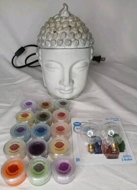 31610 Scentsy Bali Buddha Wax Warmer Hand Full Size Retired Rare Zen Spa Meditation