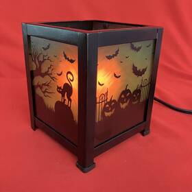 33113 Scentsy Pumpkin Graveyard Flicker Flame Light Lamp Only Halloween No Tray/box