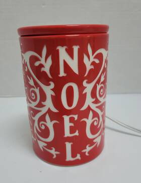 34499 Scentsy Wax Warmer Noel Holiday Christmas Model 6 Inch Tall Red And White