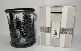 35600 Scentsy Metal Warmer Wrap Forest Meadow 3d Deer Pine Trees