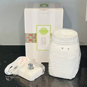 37992 Scentsy Celebrate 4th Of July Mason Jar White Full Size Wax Warmer Retired New