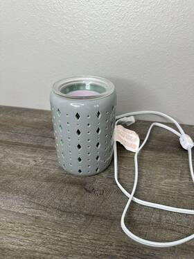 39230 Scentsy Beacon Wax Warmer Gray And Teal Inside