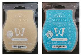 40724 Scentsy Blue Grotto Almond Croissant Lot Of 2 Wax Bars 3.2oz New