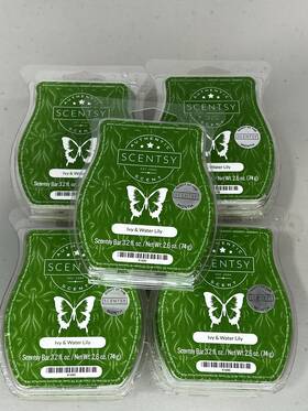 41695 Scentsy Ivy And Water Lily Wax Bars 9 Pack Green Solid Home Fragrance