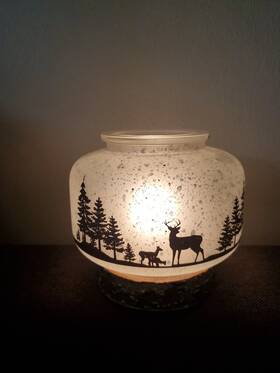45320 Scentsy Wildlife Warmer Full Size With Base Dish And Bulb Complete