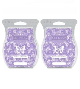 48648 Scentsy Wax Bars Rainbows And Butterflies Discontinued 2 Pack New Ships With Icepack